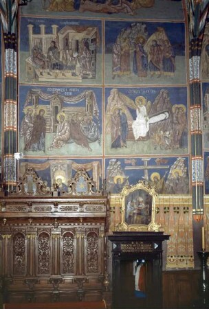 Freskendekoration im Chor, Sandomir, Polen