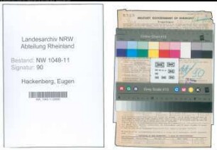 Entnazifizierung Eugen Hackenberg , geb. 25.06.1904 (Kaufmann)