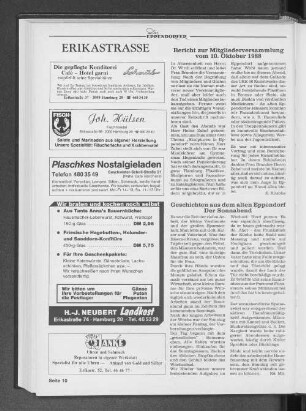 Geschichten aus dem alten Eppendorf Der Sonnabend