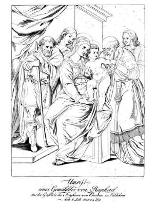 Umriss eines Gemähldes von Raphael [...]