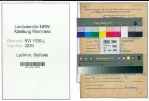 Entnazifizierung Stefanie Lachner , geb. 21.11.1913 ()