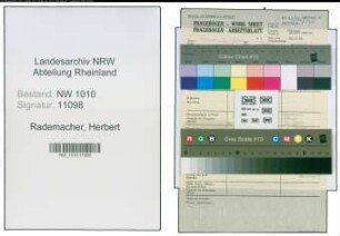 Entnazifizierung Herbert Rademacher , geb. (Polizei)