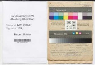 Entnazifizierung Ursula Heuer , geb. 29.12.1919 (Chemikerin)