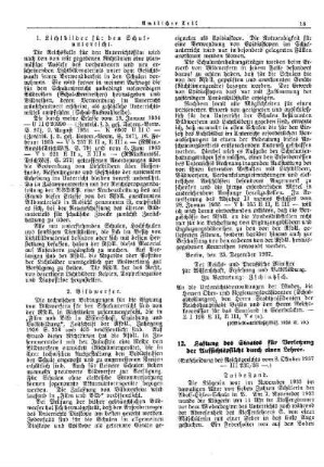 Haftung des Staates für Verletzung der Aufsichtspflicht durch einen Lehrer : [Erziehung] ; [Für das Reich] ; [Amtliche Erlasse] ; [Amtlicher Teil]
