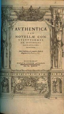 Avthenticae Sev Novellae Constitvtiones Dn. Ivstiniani Sacratissimi Principis