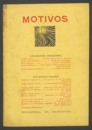 Los grandes pensadores [y] los nuevos valores - [Sumario]