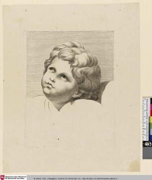 Livre de Differentes Etudes pour le Dessein [Kopf eines empor blickenden Kindes]