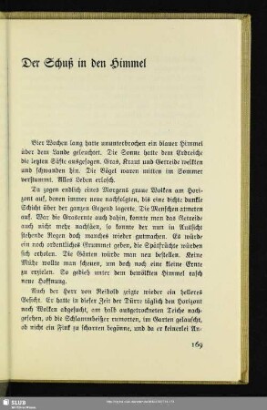 Der Schuß in den Himmel