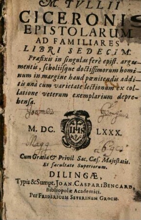 Epistolarum ad familiares libri XVI