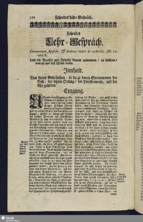 Zehendes Lehr-Gespräch