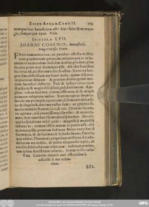 Epistola LVII. Ioanni Conenio, Monasterii, Tongerloensis Priori.