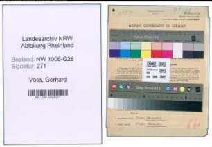 Entnazifizierung Gerhard Voss , geb. 18.03.1901 (Techn.Angestellter)