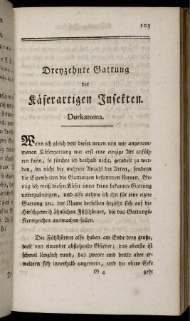 Dreyzehnte Gattung der Käferartigen Insekten. Dorkatoma.