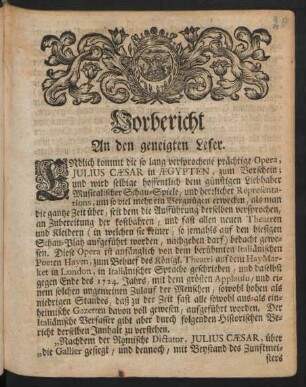 Vorbericht. An den geneigten Leser