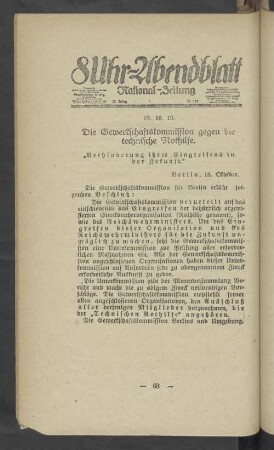 8 Uhr-Abendblatt 18.10.19