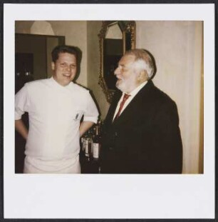 Wolfram Siebeck und Leonard Cernko, der Küchenchef des Restaurants Jeroboam im Ritz-Carlton Moskau
