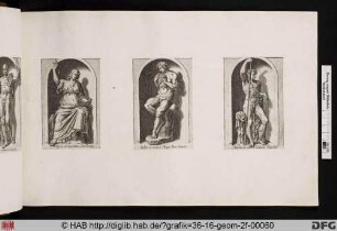 Links: Statue Egerias aus der Sammlung Farnese.