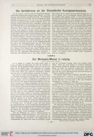 Zur Michaelis-Messe in Leipzig