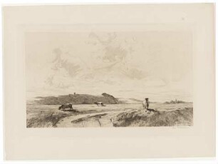 Landschaft mit Kühen