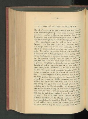 Cotton in British East Africa.