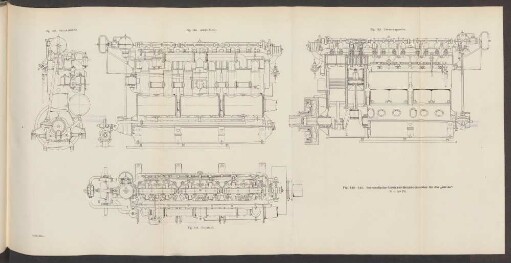 Fig. 142-145. Sechszylinder-Loutzkoy-Rennbootsmotor für die "Zariza".