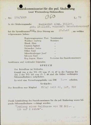 Wackenhut, Adam