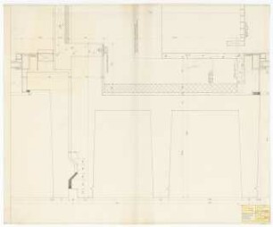 Hochschulbibliothek, Karlsruhe Neubau: Vertikalschnitt Lamellenverkleidung Flurzone, 1:1