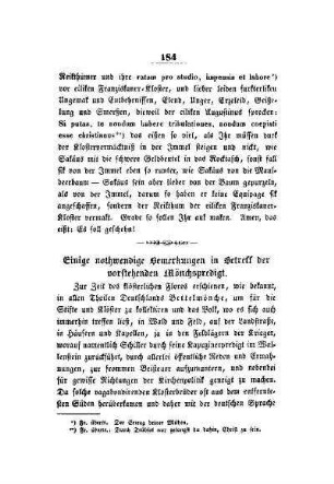 Einige nothwendige Bemerkungen in Betreff der vorstehenden Mönchspredigt