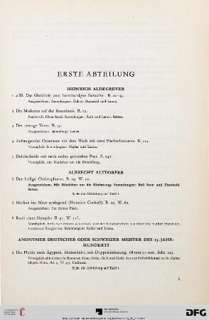 Erste Abteilung (Nr. 1-165)