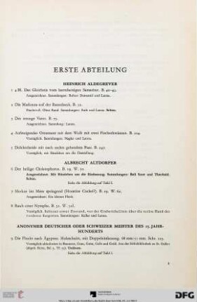 Erste Abteilung (Nr. 1-165)