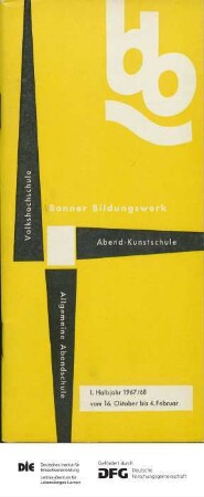 Programm 1. Semester 1967/1968