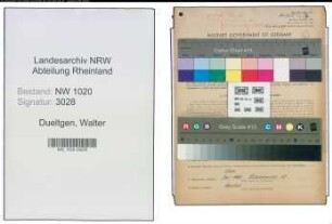 Entnazifizierung Walter Dueltgen , geb. 07.09.1898 ()