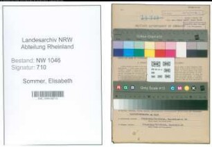 Entnazifizierung Elisabeth Sommer , geb. 09.11.1909 (Kaufmaennische Angestellte)