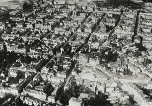 Plauen. Stadtteil der Altstadt mit Pauluskirche. Luftbild
