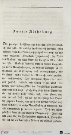 Zweite Abtheilung