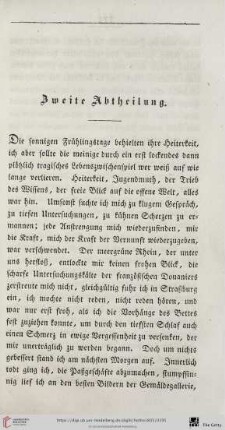 Zweite Abtheilung