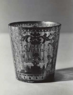Zwischengoldglas mit St. Anna