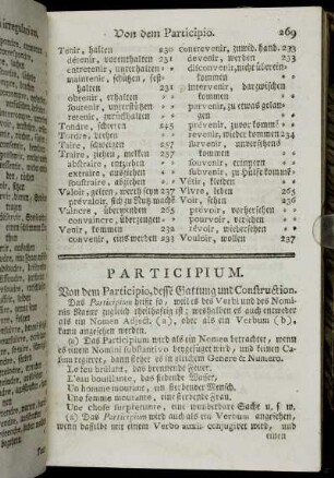 Participium. - Von der Construction.