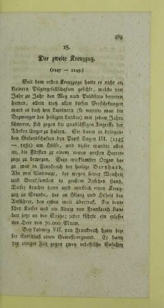 15. Der zweite Kreuzzug. (1147 - 1149)
