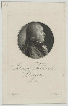 Bildnis des Johann Friedrich Degen