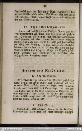 Saucen zum Rindfleisch