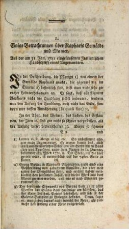 Miscellaneen artistischen Innhalts. 8. 1781
