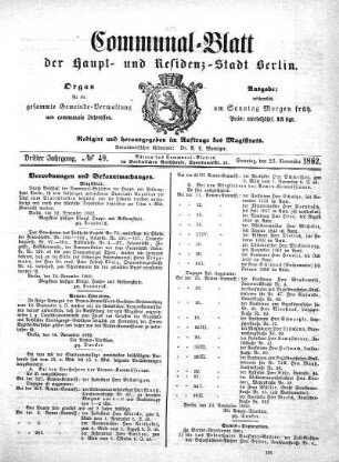 No. 49: No. 49, 23.November 1862