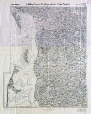 Reichskarte: Einheitsblatt 2 Hvidding-Gramm-Röm-Lügumkloster-Hoyer-Tondern