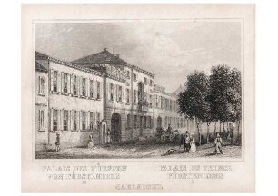 Ansicht: "Palais des Fürsten von Fürstenberg in Carlsruhe"