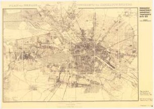 Städtebaulicher Ideenwettbewerb Landwehrkanal - Tiergartenviertel, Berlin: Plan von Berlin und Umgebund von Charlottenburg von 1865, Plananlage C1.13