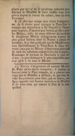 Adresse d'un Belge aux Volontaires de Bruxelles