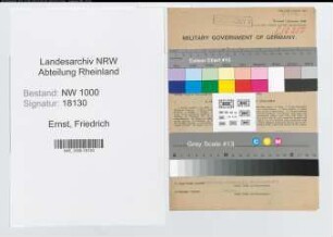 Entnazifizierung Friedrich Ernst, geb. 20.02.1913 (Rohrleger)