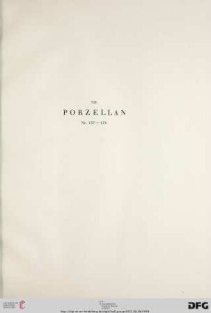 VII. Porzellan (Nr. 137-176)