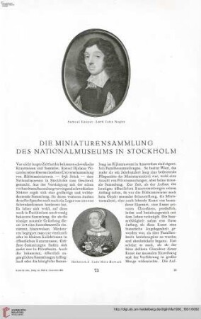 46: Miniaturensammlung des Nationalmuseums in Stockholm